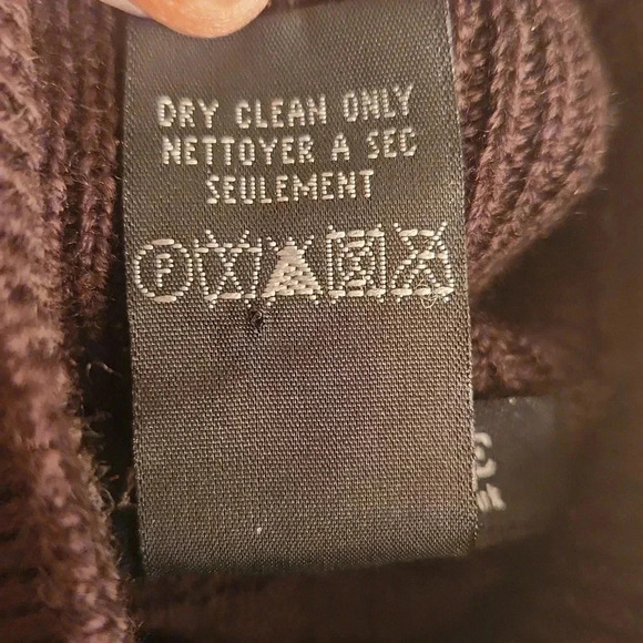 Kenneth Cole New York Textured Dark Brown Sleeveless Mockneck Sweater Vest - Picture 4 of 4